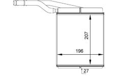Výměník tepla, vnitřní vytápění MAHLE AH 143 000P