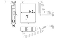 Výměník tepla, vnitřní vytápění MAHLE AH 146 000S