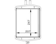 Výměník tepla, vnitřní vytápění MAHLE AH 152 000S