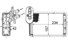 Výměník tepla, vnitřní vytápění MAHLE AH 164 000S