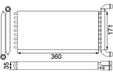 Výměník tepla, vnitřní vytápění MAHLE AH 166 000P