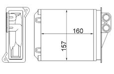 Výměník tepla, vnitřní vytápění MAHLE AH 168 000S