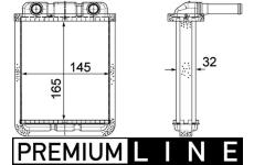 Výměník tepla, vnitřní vytápění MAHLE AH 182 000P