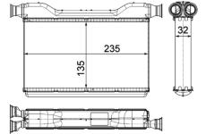 Výměník tepla, vnitřní vytápění MAHLE AH 189 000P