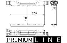 Výměník tepla, vnitřní vytápění MAHLE AH 189 000P