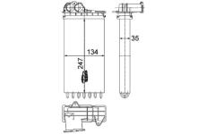 Výmenník tepla vnútorného kúrenia MAHLE AH 194 000P