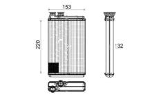 Výměník tepla, vnitřní vytápění MAHLE AH 195 000P