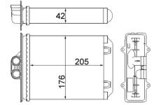 Výměník tepla, vnitřní vytápění MAHLE AH 216 000S