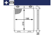 Výměník tepla, vnitřní vytápění MAHLE AH 21 000S