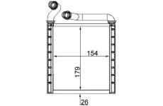 Výměník tepla, vnitřní vytápění MAHLE AH 223 000S