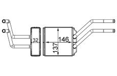 Výměník tepla, vnitřní vytápění MAHLE AH 226 000S