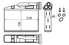 Výměník tepla, vnitřní vytápění MAHLE AH 240 000S