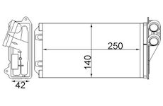 Výměník tepla, vnitřní vytápění MAHLE AH 245 000S