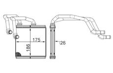 Výměník tepla, vnitřní vytápění MAHLE AH 255 000S