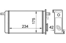 Výměník tepla, vnitřní vytápění MAHLE AH 44 000S