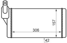 Výměník tepla, vnitřní vytápění MAHLE AH 47 000S