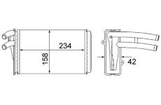 Výměník tepla, vnitřní vytápění MAHLE AH 54 000S