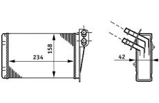 Výměník tepla, vnitřní vytápění MAHLE AH 73 000S