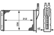 Výmenník tepla vnútorného kúrenia MAHLE AH 74 000P