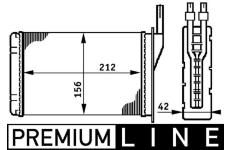 Výměník tepla, vnitřní vytápění MAHLE AH 74 000P
