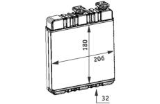Výměník tepla, vnitřní vytápění MAHLE AH 76 000P