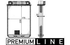 Výměník tepla, vnitřní vytápění MAHLE AH 77 000P