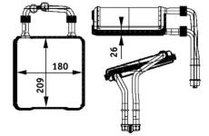 Výměník tepla, vnitřní vytápění MAHLE AH 78 000P