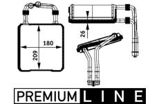 Výměník tepla, vnitřní vytápění MAHLE AH 78 000P