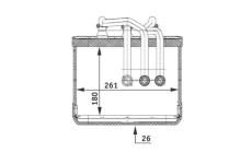Výměník tepla, vnitřní vytápění MAHLE AH 80 000P