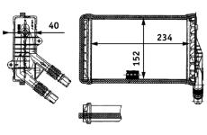 Výměník tepla, vnitřní vytápění MAHLE AH 85 000P