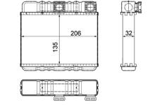Výměník tepla, vnitřní vytápění MAHLE AH 87 000P