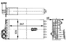 Výměník tepla, vnitřní vytápění MAHLE AH 88 000P
