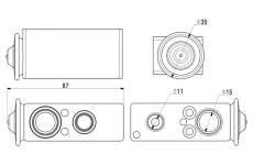 Expanzní ventil, klimatizace MAHLE AVE 18 000P