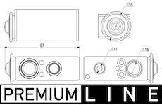 Expanzní ventil, klimatizace MAHLE ORIGINAL AVE 18 000P