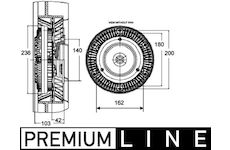 Spojka, větrák chladiče MAHLE ORIGINAL CFC 132 000P