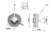 Spojka, větrák chladiče MAHLE ORIGINAL CFC 173 000P