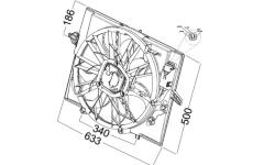 Ventilátor chladenia motora MAHLE CFF 215 000P