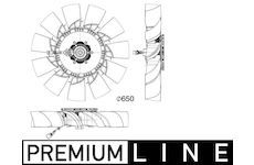 Větrák, chlazení motoru MAHLE CFF 506 000P