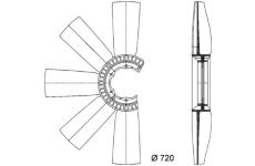 ventilátor chladiče MAHLE BEHR DAF 85CF, F95, XF95