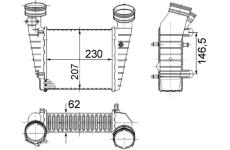 Chladič plniaceho vzduchu MAHLE CI 346 000S