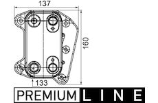 Olejový chladič, motorový olej MAHLE ORIGINAL CLC 104 000P