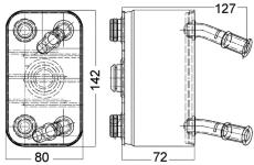 Olejový chladič, motorový olej MAHLE CLC 113 000P
