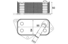 Olejový chladič, motorový olej MAHLE CLC 12 001S