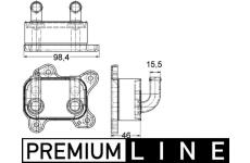 Olejový chladič, motorový olej MAHLE ORIGINAL CLC 168 000P
