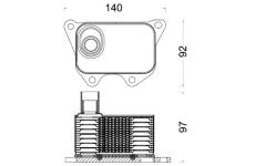 Olejový chladič, motorový olej MAHLE ORIGINAL CLC 185 000S