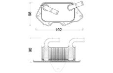 Olejový chladič, motorový olej MAHLE CLC 186 000S