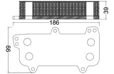 Olejový chladič, motorový olej MAHLE CLC 187 000S