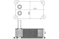 Olejový chladič, motorový olej MAHLE CLC 200 000S
