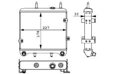 Olejový chladič, motorový olej MAHLE CLC 28 000P
