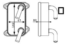 Olejový chladič, motorový olej MAHLE CLC 40 000P